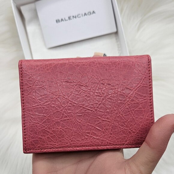 Balenciaga Light Pink Leather Card Holder - Picture 5 of 15